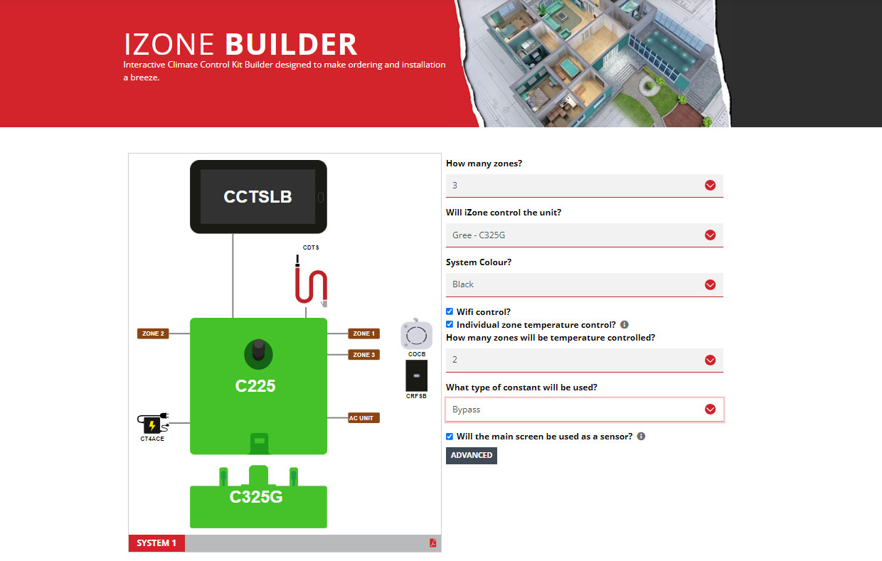 Interactive iZone Builder
